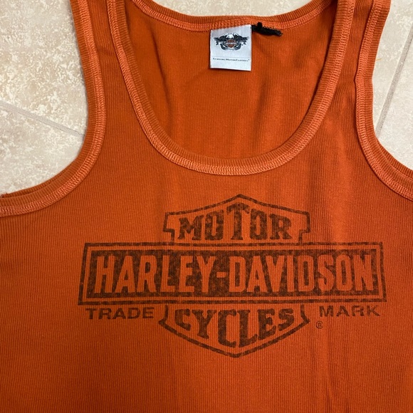 orange harley-davidson tank top - Picture 3 of 4